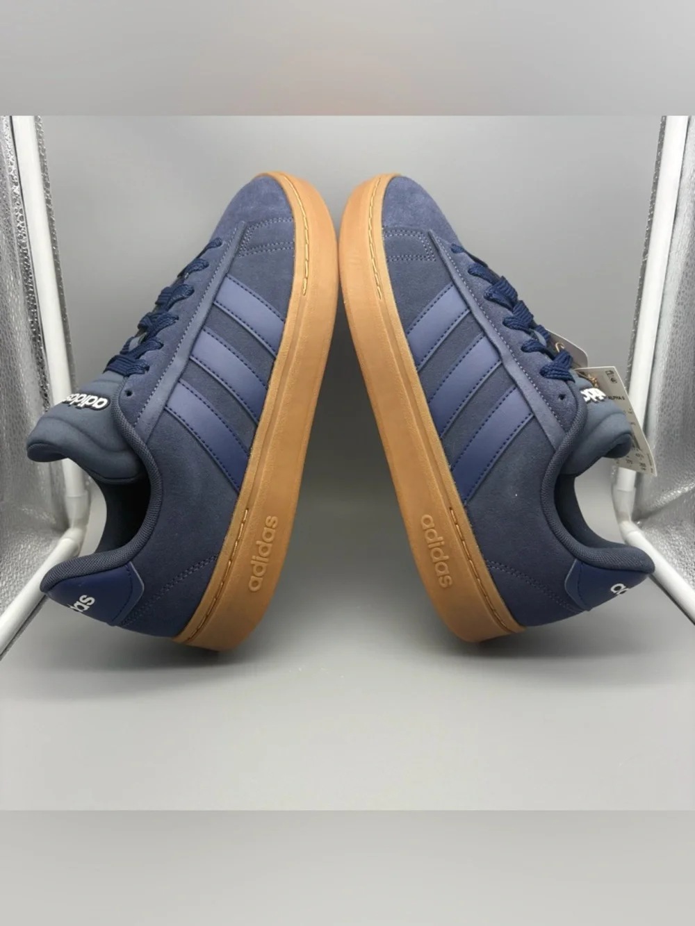 Adidas | Grand Court Alpha 00s Shoes - Navy Blue Tan ; Womens 10.5
